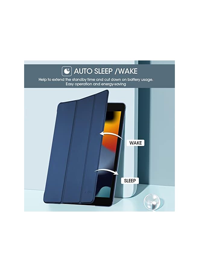 Procases Ipad 10.2 Case 9Th Gen 2021/ Ipad 8Th Gen 2020/ 7Th Gen 2019, Slim Stand Hard Back Shell Protective Smart Cover Case For 10.2 Inch Ipad 9/8/7 -Darkblue - Image 3