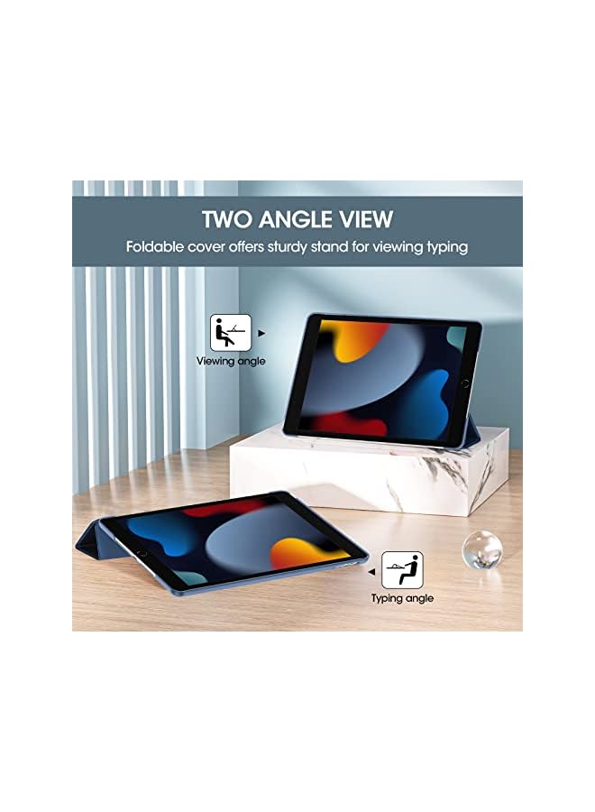 Procases Ipad 10.2 Case 9Th Gen 2021/ Ipad 8Th Gen 2020/ 7Th Gen 2019, Slim Stand Hard Back Shell Protective Smart Cover Case For 10.2 Inch Ipad 9/8/7 -Darkblue - Image 5