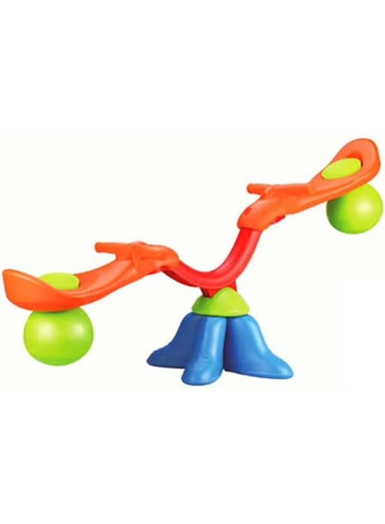 GOLD MANTIS Colorful Seesaw for Kids – Indoor Outdoor Plastic Teeter Totter Toy with Wide Base & Handle Grip – Playground Rocker for Toddlers & Children - Image 4