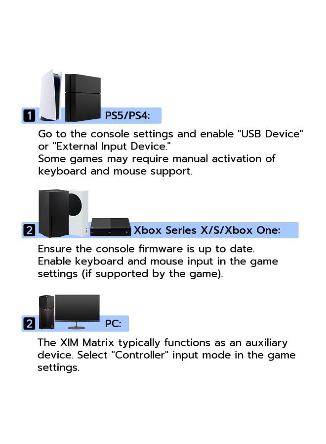 Xim Matrix Adapter For Xbox Series X|S PS5 Xbox One PS4 PC Keyboard Mouse Connection Converter - Image 5