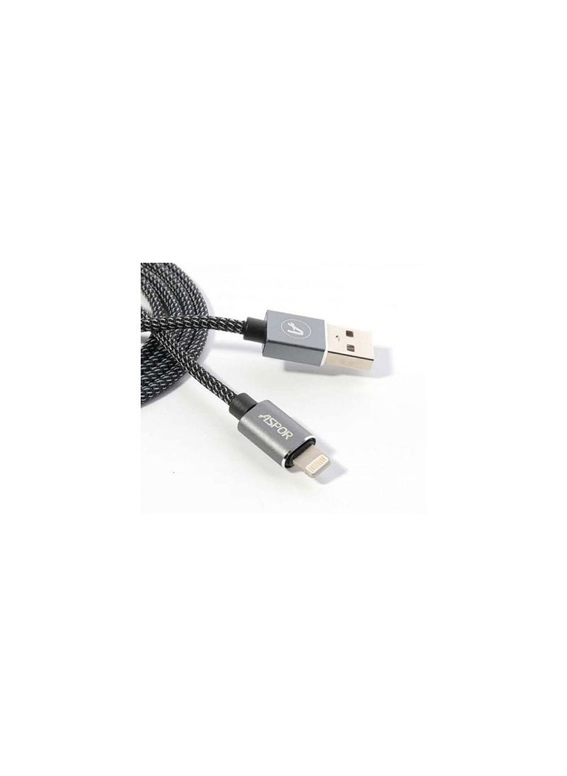 أسبور Aspor A131 Micro USB Cable 1.2 متر أسود  - Image 1
