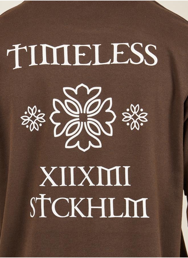 Styli Styli Front and Back Graphic Print Interlock Oversized T-Shirt  - Image 5