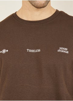 Styli Front & Back Graphic Print Interlock Oversized T-Shirt  - Image 3