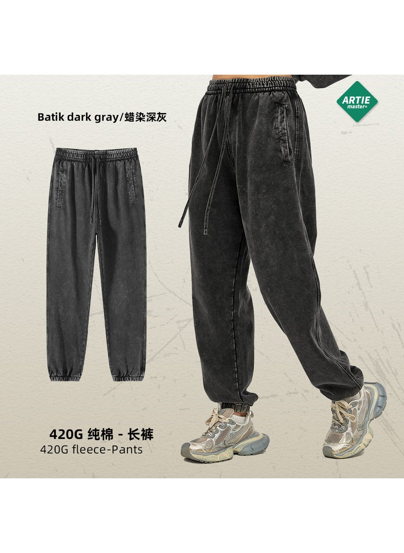Generic ARTIE Men's 2023 New Street Fashion Brand Batik Old Loose Pants Men's Wash Water Retro Men's Sweatpants  - Image 1