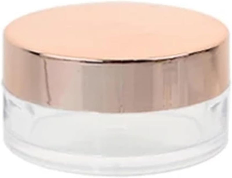 Lip Scrub Containers 30pcs/sets 10g Empty Jars Plastic Cosmetic Container Refillable Bottle for Face Cream Makeup Jar Pots with Lid(Rose gold cap,50pcs) - Image 1