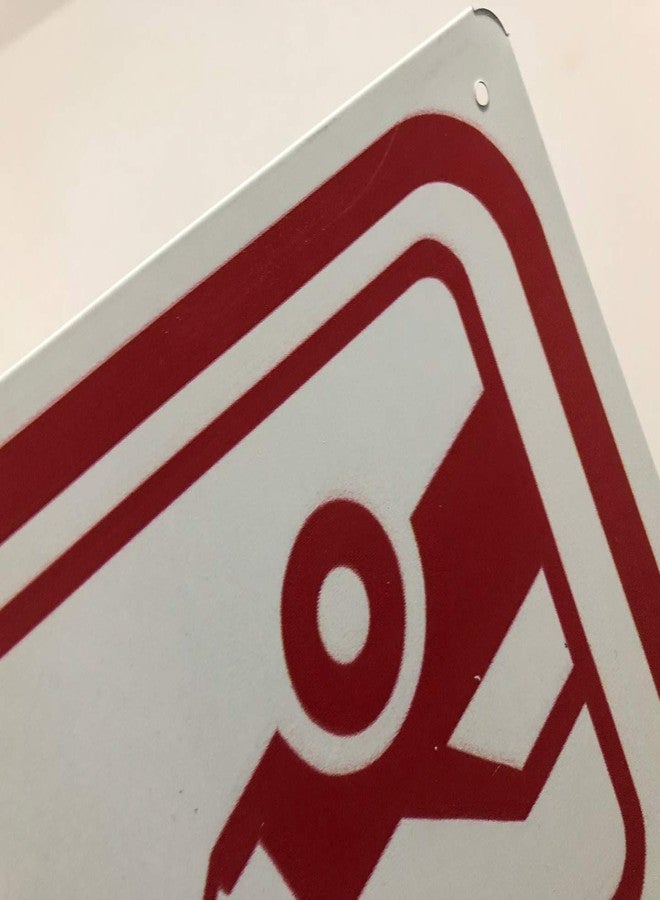 Mvgges لوحة معدنية جديدة من الألومنيوم من Mvgges، تحذير من الأجسام الطائرة المجهولة، ديكور داخلي وخارجي، مقاس 12 بوصة × 8 بوصة - Image 2