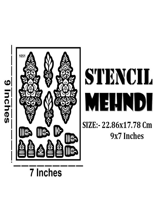 Komstec Quick Party Mehndi Stencil Sticker for Easy Use - Image 3