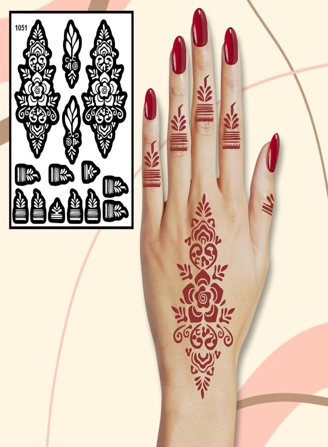 Komstec Quick Party Mehndi Stencil Sticker for Easy Use - Image 4
