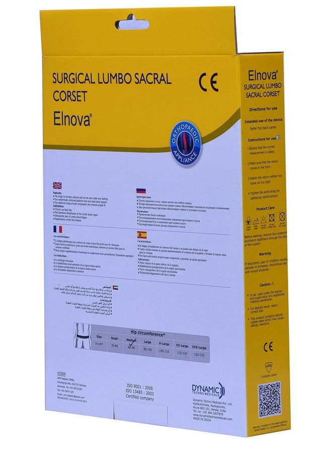 DYNA دينا ألومنيوم إيلنوفا حزام لومبو سكرال (حزام آلام الظهر) (كبير - لقياس محيط الورك من 90-100 سم، أسود) - Image 3