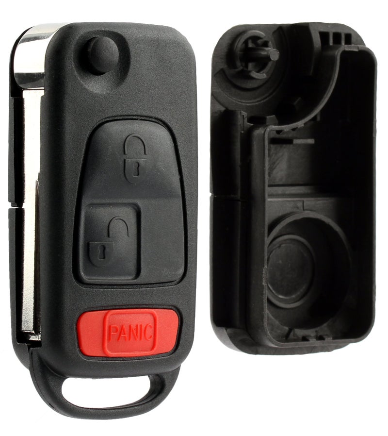 KeylessOption Replacement Keyless Entry Remote Fob Clicker Flip Key Shell Case