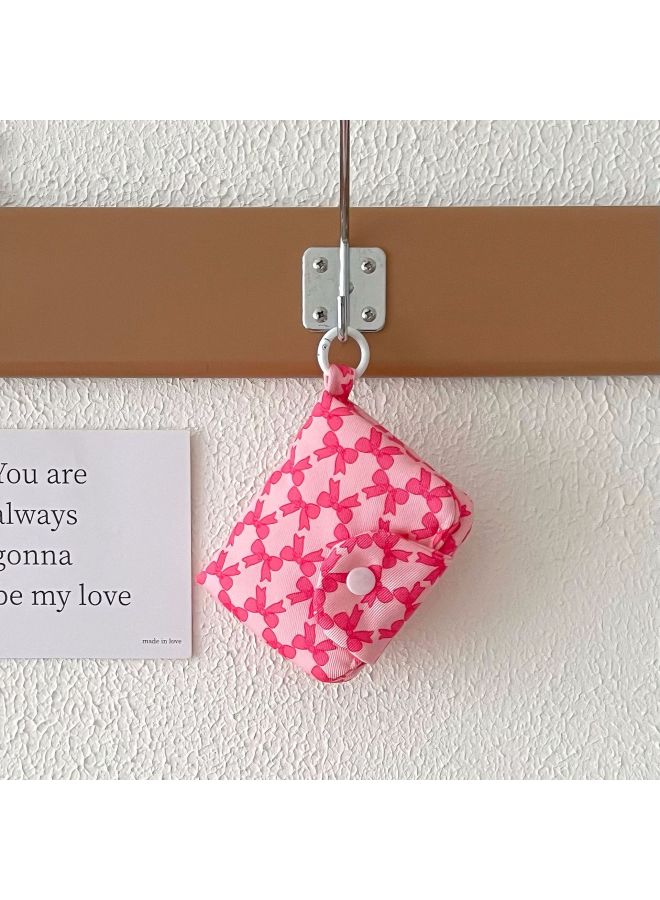 South Korea Bow Coin Purse Cute Girl's Heart Portable Multi-functional Storage Card Bag Small Bag Pendant