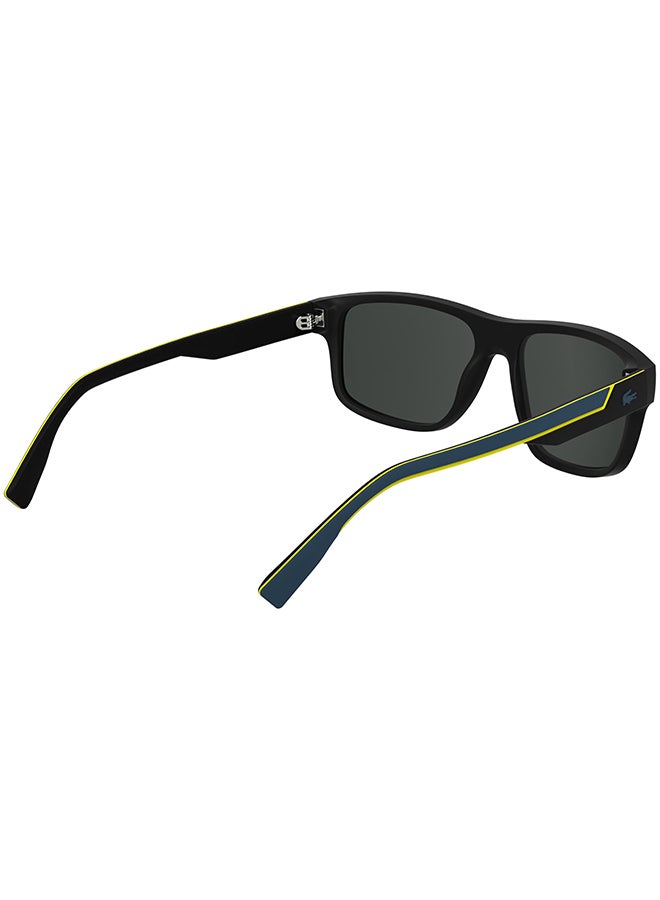 LACOSTE نظارات شمسية لاكوست كاملة الإطار L6057S 5717 (002) باللون الأسود غير اللامع - Image 4