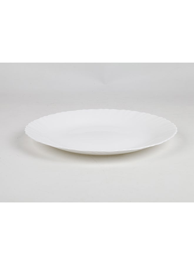 ايست من نون طقم أطباق عشاء كبيرة 10 بوصة مجموعة من 6، أطباق زجاجية بيضاء خفيفة الوزن، آمنة في غسالة الصحون والميكروويف - Image 2