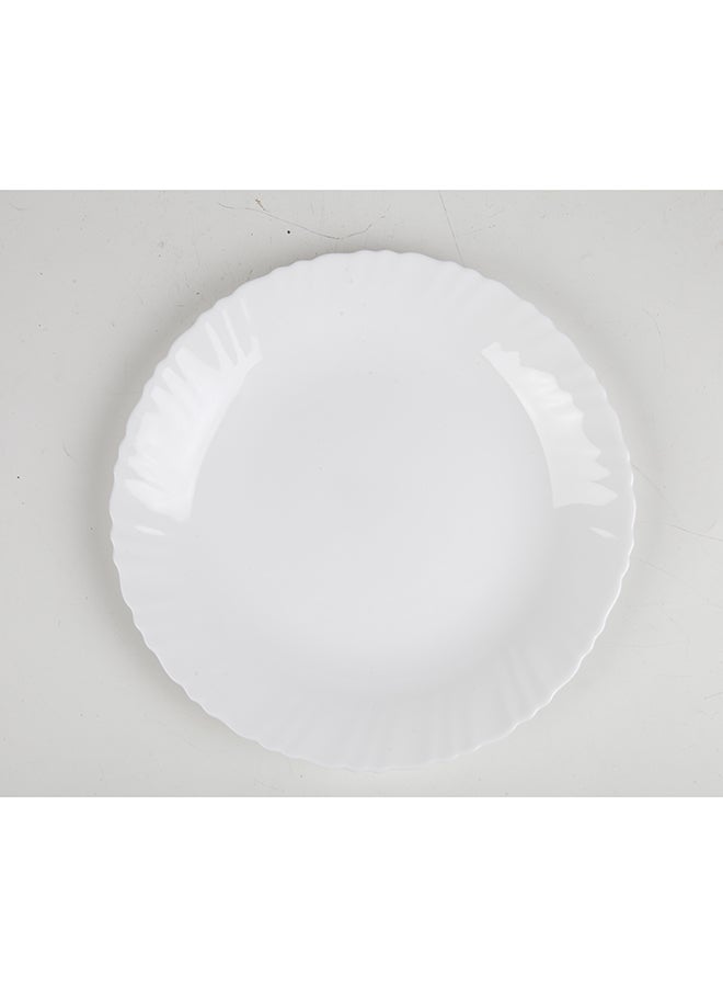 ايست من نون طقم أطباق عشاء كبيرة 10 بوصة مجموعة من 6، أطباق زجاجية بيضاء خفيفة الوزن، آمنة في غسالة الصحون والميكروويف - Image 4