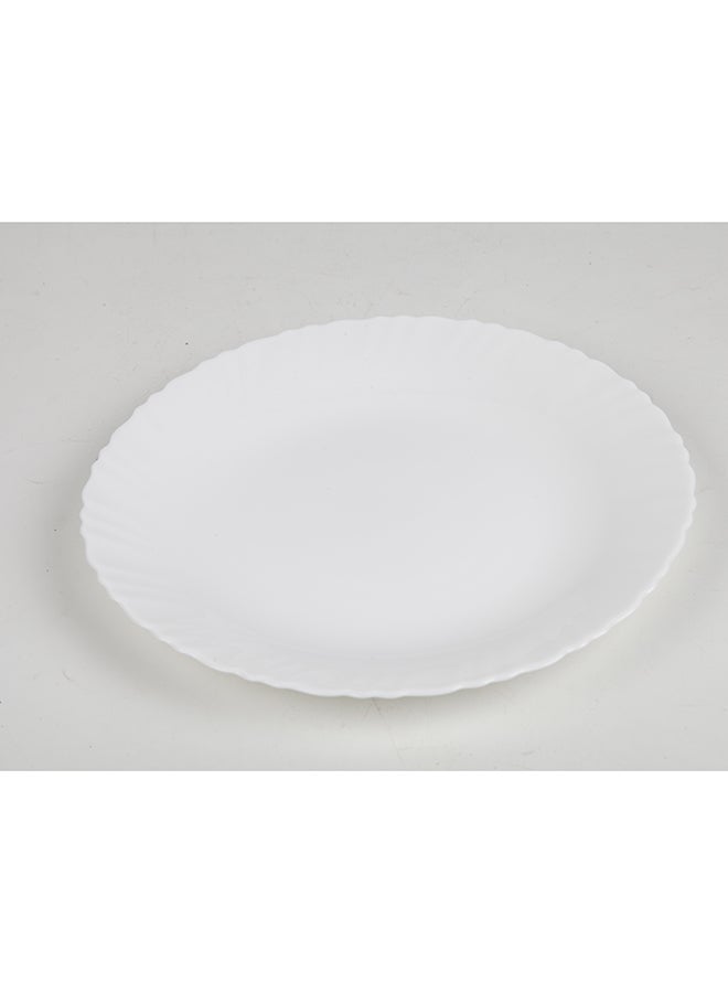 ايست من نون طقم أطباق عشاء كبيرة 10 بوصة مجموعة من 6، أطباق زجاجية بيضاء خفيفة الوزن، آمنة في غسالة الصحون والميكروويف - Image 3