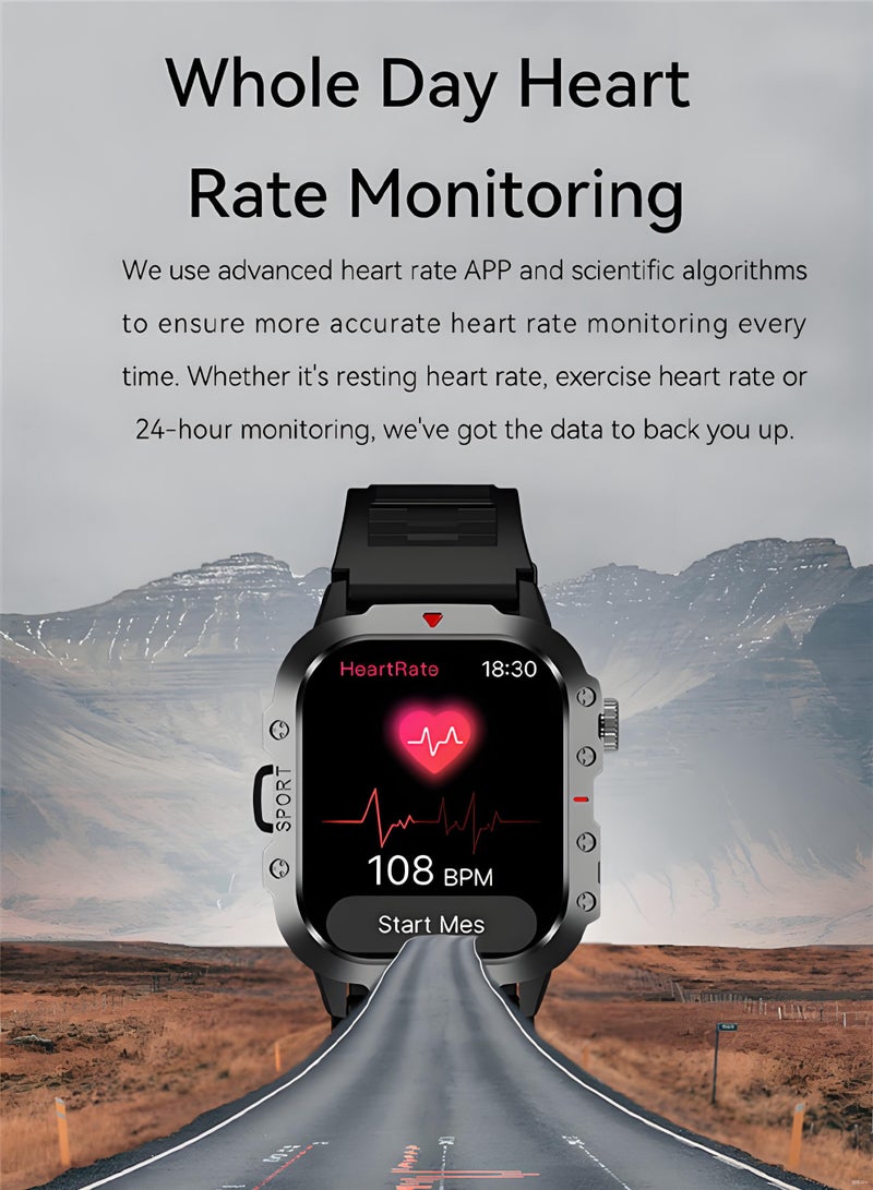 Bonic Smartwatch - Business Smartwatch, Waterproof Fitness Watch, Bluetooth Call, Men's Smartwatch, Zinc Alloy Vacuum Plated, Heart Rate Monitor, Women's Smartwatch - Image 3