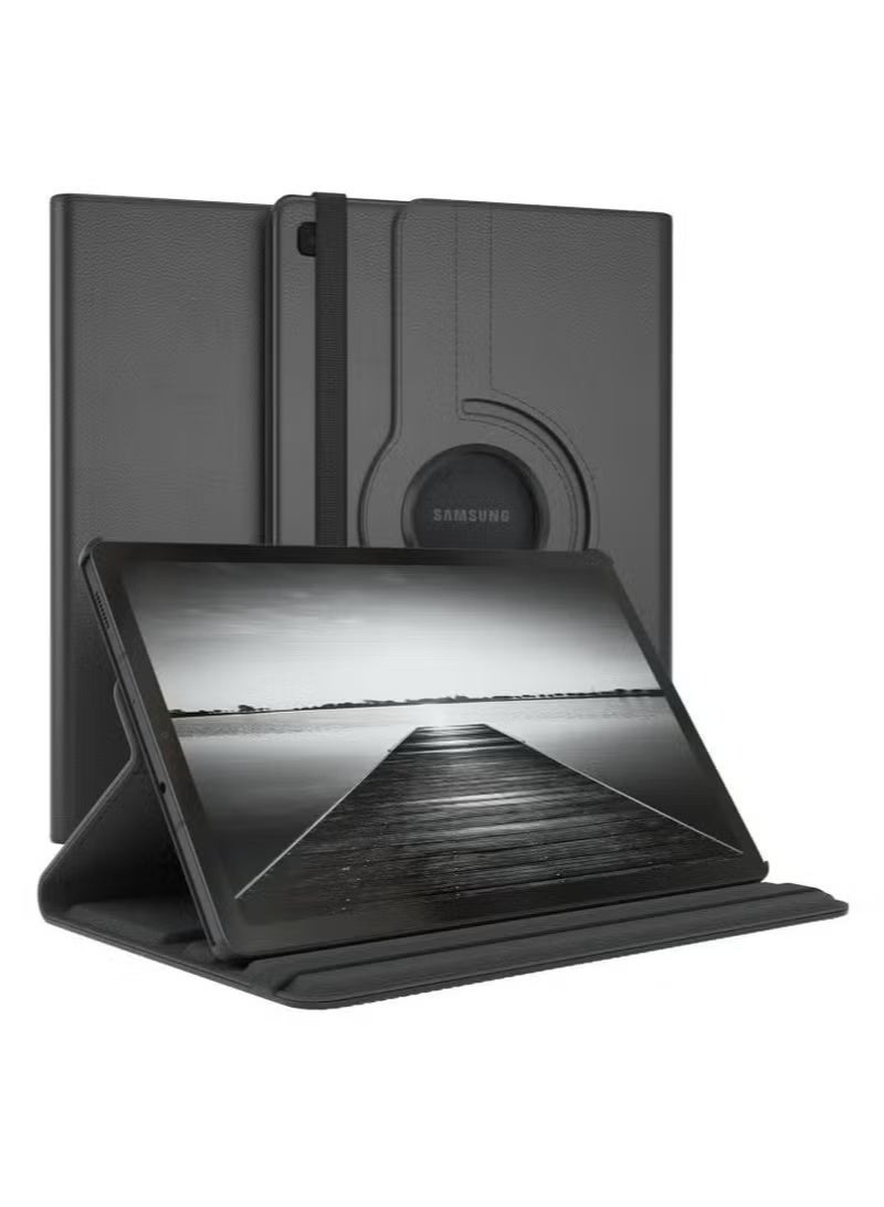 RaboS غطاء ذكي من الجلد مع حامل دوار 360 درجة وخاصية السكون/الاستيقاظ التلقائي لجهاز Samsung Galaxy Tab S7 FE مقاس 12.4 بوصة (SM-T730) - جراب حماية ممتاز بزوايا رؤية قابلة للتعديل وتصميم نحيف وخاصية السكون/الاستيقاظ التلقائي - Image 3