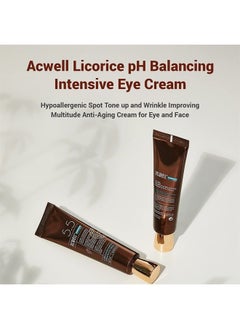 Licorice pH Balancing Intensive Anti-Wrinkle Eye Cream 1.01 fl.oz. -For Dark Circles and Puffiness with Peptides and Licorice Water, Anti-aging Face Cream for Men and Women