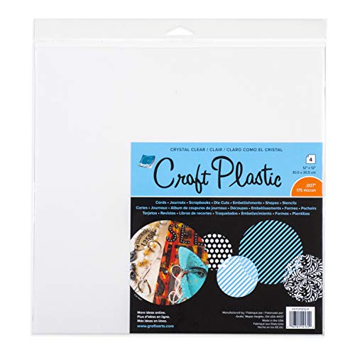 Grafix جرافكس كرافت بلاستيك - فيلم بلاستيك كرافت شفاف للغاية بسمك .007 بوصة، فيلم متين وأرشيفي، مثالي للحرف اليدوية، والقوالب، والمجلات، والبطاقات، والزخارف ثلاثية الأبعاد، والمزيد، 12 × 12، شفاف، 4 عبوات - Image 5