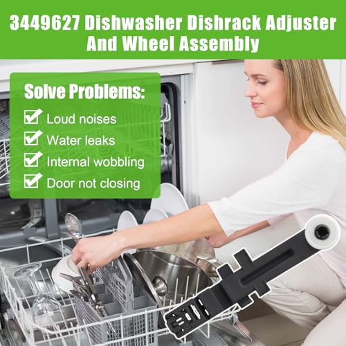 SZHY-LINK W10571738 Dishwasher Upper Dishrack Adjuster and Wheel Assembly Replacement for Whirlpool Maytag Dishwasher PS11756470, WPW10571738,AP6023130, 3449627 (2pack) - Image 4