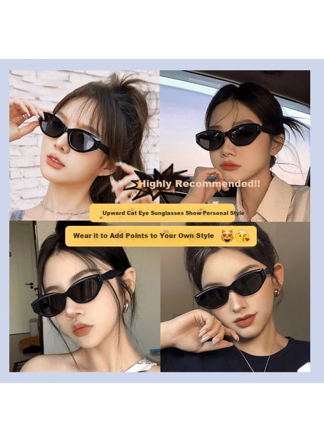 Eyes Mushe Retro Cat Eye Sungl For Adults, High-end Narrow Frame Gl For Men And Women, Trendy Uv Protection Polarized Sungl For Childre - Image 3