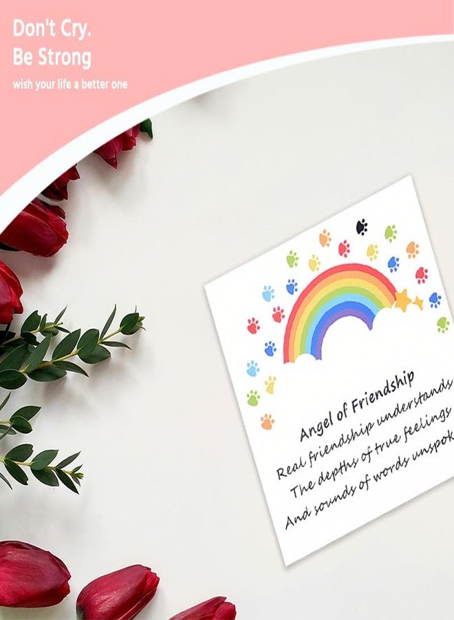 Sisadodo Cat Dog Memorial Crystal Suncatcher Dog Memorial Gifts for Loss of Dogs Paw Print Sun Catcher Pet Sympathy Gifts for Loss of Cats Dogs Rainbow Bridge Gift Card Rainbow Maker Wind Chime - Image 3
