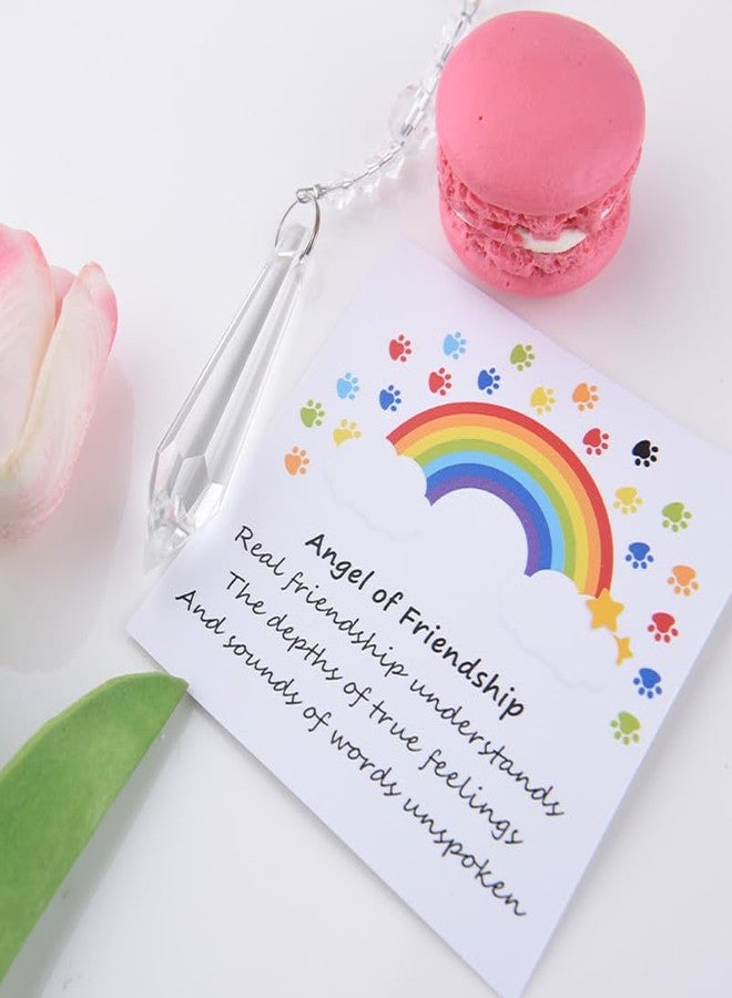 Sisadodo Cat Dog Memorial Crystal Suncatcher Dog Memorial Gifts for Loss of Dogs Paw Print Sun Catcher Pet Sympathy Gifts for Loss of Cats Dogs Rainbow Bridge Gift Card Rainbow Maker Wind Chime - Image 5