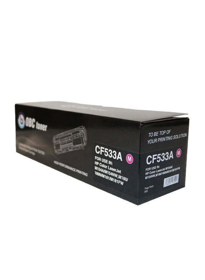 او بي سي خرطوشة حبر ليزر ماجنتا متوافقة من OBC  بديلة لـ HP CF533A – 205A طباعة حتى 900 صفحة بألوان غنية وجودة طباعة احترافية - Image 3