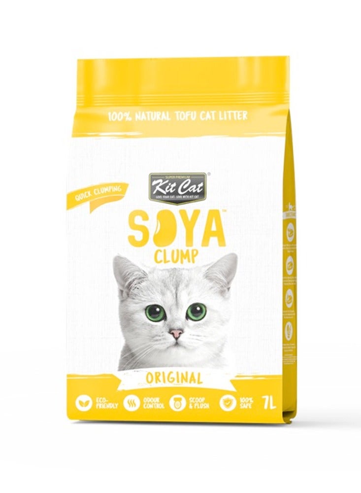 Kit Cat رمل الصويا الكتلي من فول الصويا الأصلي لجميع مراحل الحياة 7 لتر - Image 1