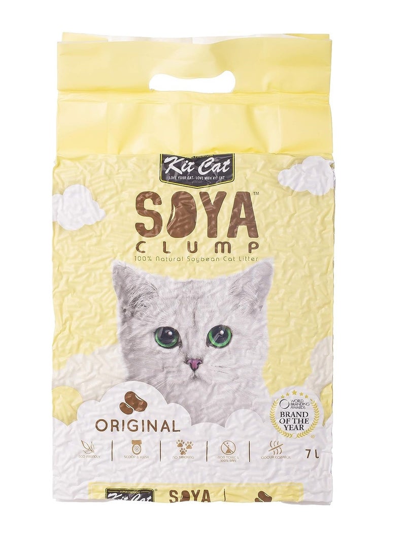 Kit Cat رمل الصويا الكتلي من فول الصويا الأصلي لجميع مراحل الحياة 7 لتر - Image 2