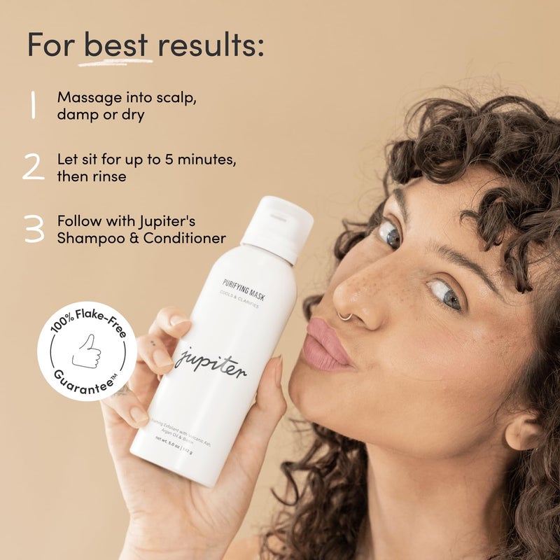 Jupiter Scalp Mask, Volcanic Ash for Exfoliation and Oil Absorption, Weekly Reset for Dry Itchy Scalp, Color Safe, Sulfate-Free, Vegan, Natural Fragrance, Unisex, 0.14 kg, 5 fl oz - Image 4