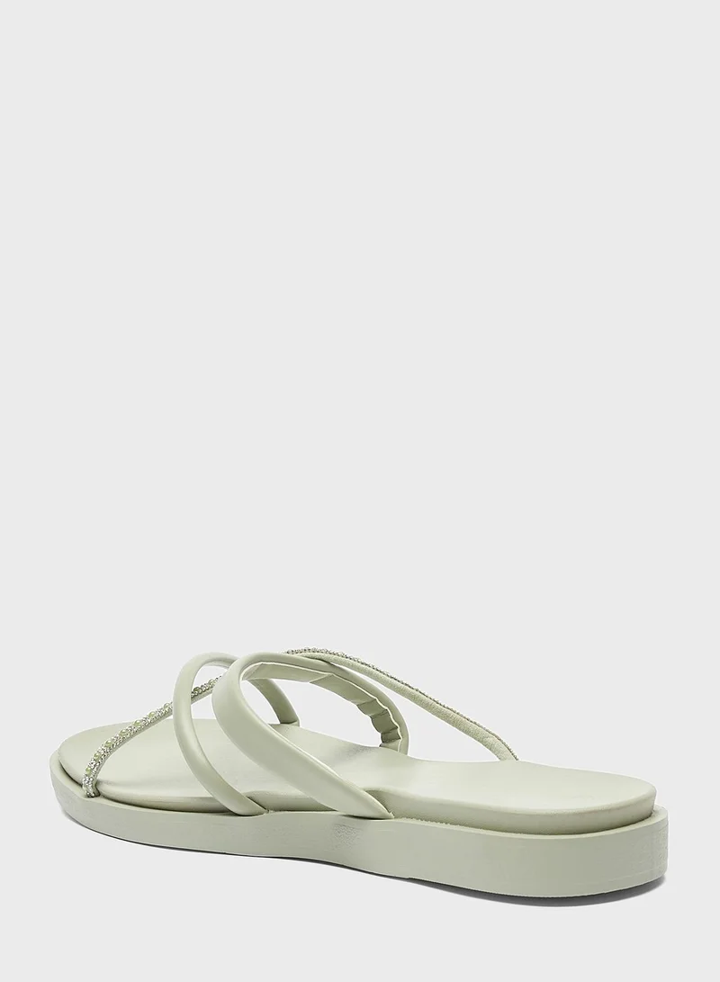 shoexpress Single Strap Flat Sandals