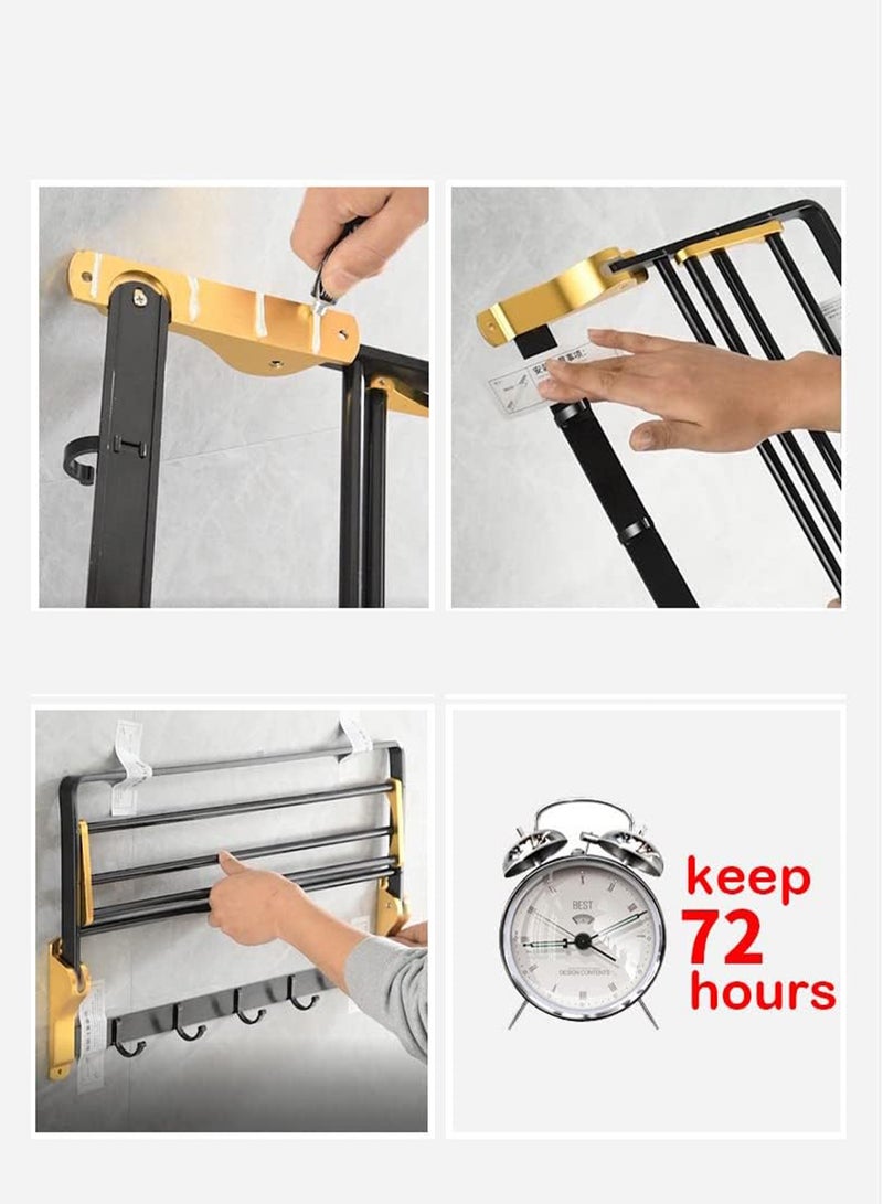Generic 3PCS Bathroom Accessories Bath Hardware  Towel Rack Waterproof Tissue Box Double Wall Hanging Basket.  - Image 5
