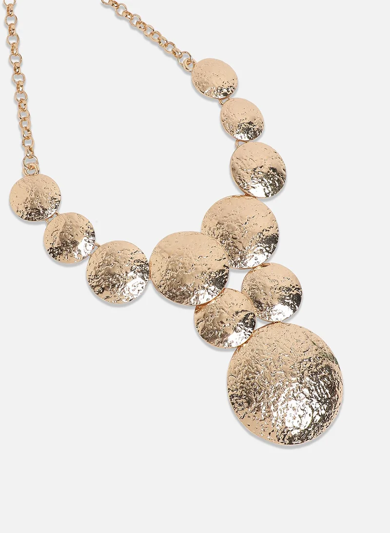 SOHI Dented Echo Statement Artificial Necklace Jewellery
