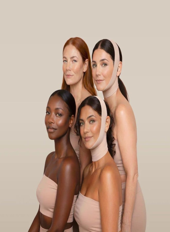 SKULT Collagen Face Sculpt Wrap for Chin & Jawline 2 PCS, Reusable Chin Strap for Sleeping, Adjustable Jawline Shaper Mask, Breathable Skin-Friendly Face Wrap (Brown) - Image 5