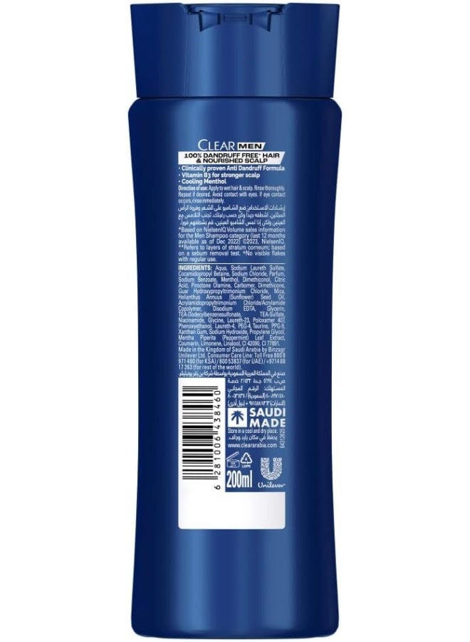 Clear Anti Dandruff Cool Sport Menthol Shampoo for Men 200ml - Image 2