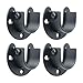 Alise Alise 1-Inch Dia Shower Closet Rod Set Holder Flange Socket Bracket Supports,Stainless Steel Matte Black 4 Pcs  - Image 2