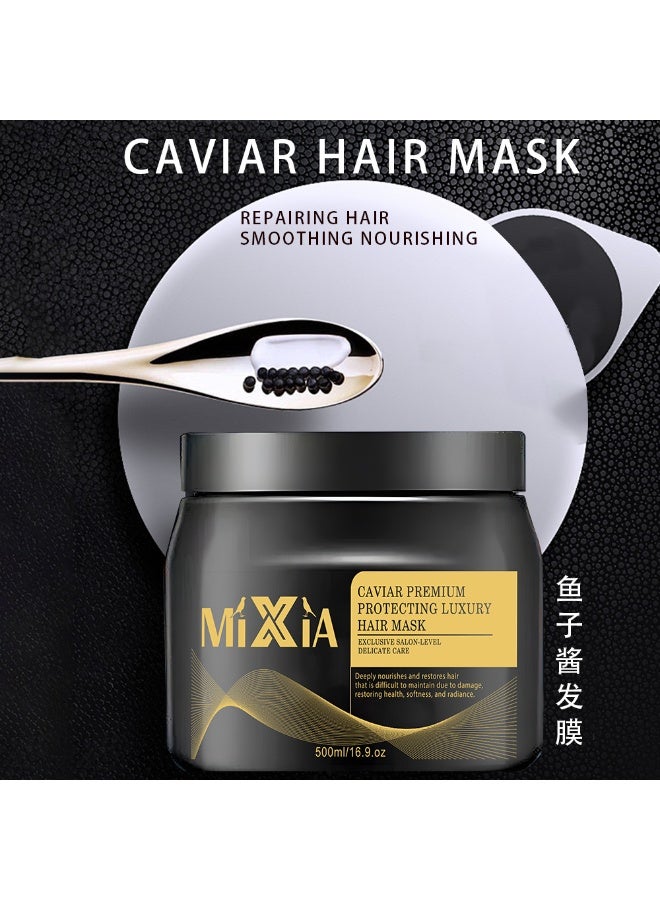 MIXIA Caviar Hair Mask, Hair Conditioner, Repairs Damaged Hair, Nourishes and Smoothes Hair 500g - Image 1