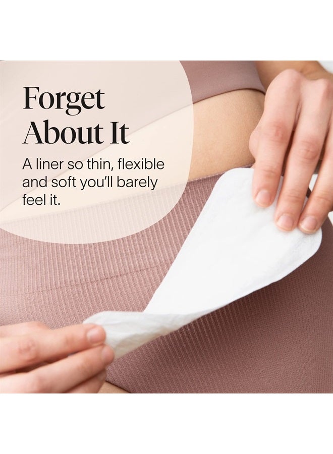 cora Period Regular Liners | 100% Organic Cotton Topsheet | Ultra Thin, Quick Absorbency | Hypoallergenic | Dermatologically Tested | Unscented, No Wings (144 Liners) - Image 5