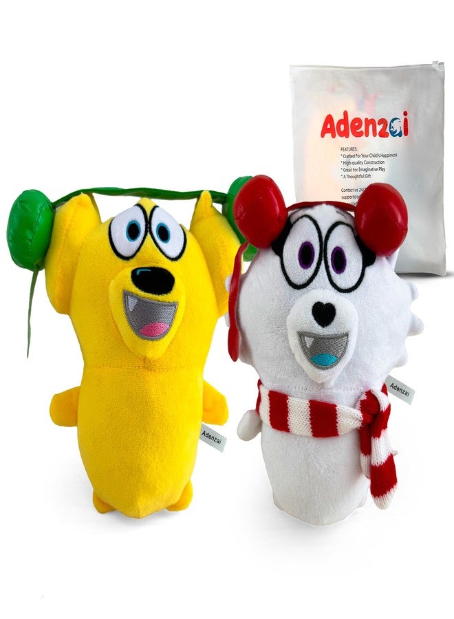Adenzai Tyler and Snowi Snuggle Bundle Plush Set – Soft Stuffed Animal Plushies, Tyler and Snowi Plush Toy, Cute Cuddly Character Plush Gift Set for Kids and Fans - Image 1