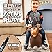 WADDLE Bouncy Hopper Inflatable Hopping Animal Indoors and Outdoors Toy for Toddlers and Kids Pump Included Boys and Girls Ages 2 Years and Up Brown Bull - Image 4