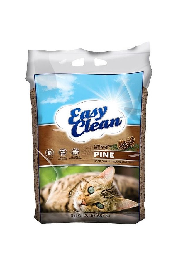 Easy Clean حبيبات قمامة القطط سهلة التنظيف برائحة الصنوبر 9.07 كجم