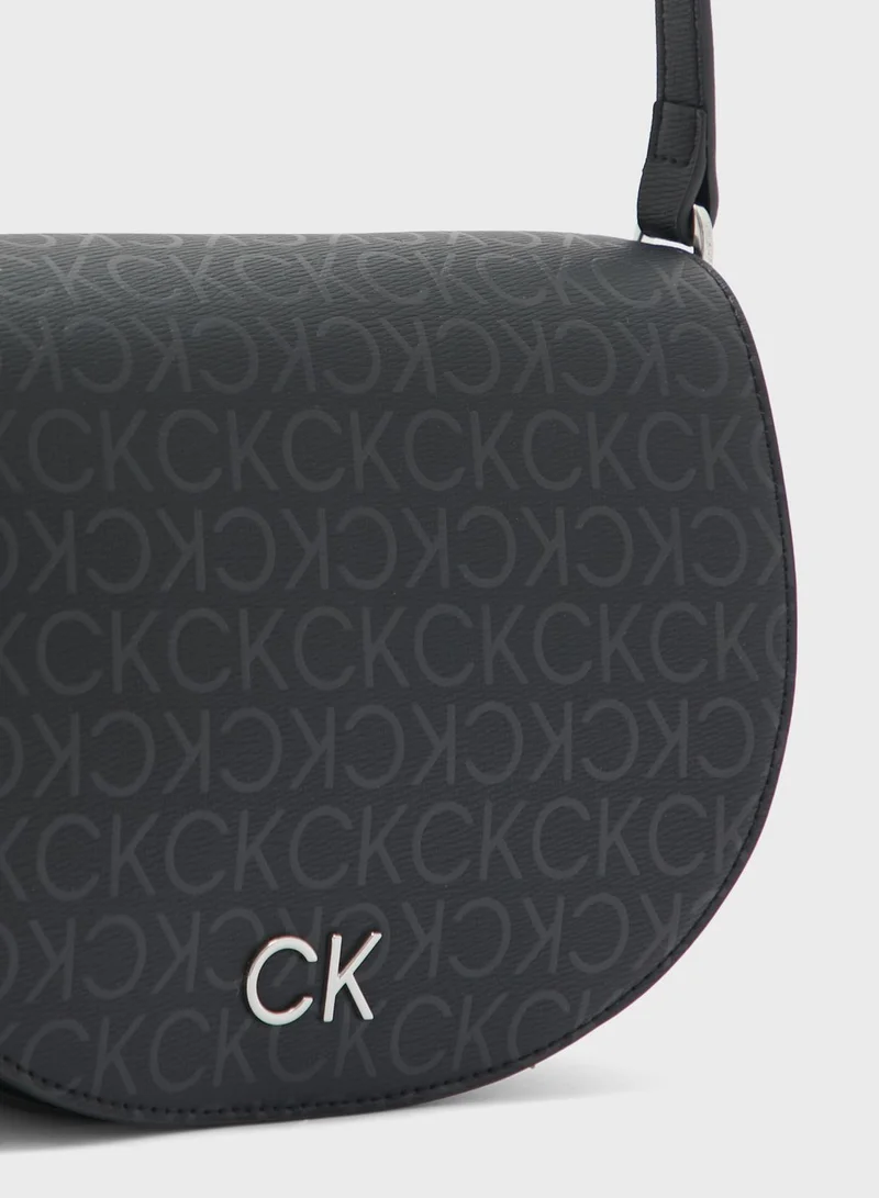 CALVIN KLEIN Sculpted Monogram Detailed  Crossbody