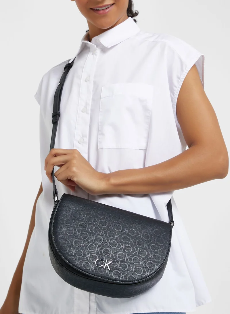 CALVIN KLEIN Sculpted Monogram Detailed  Crossbody