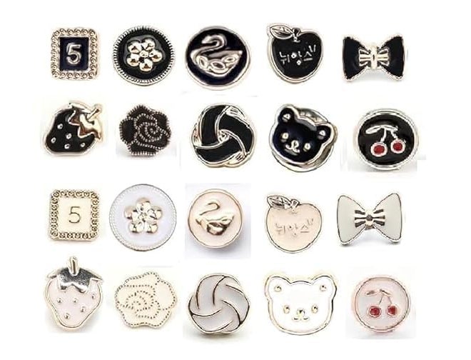 ARLICORPING 20Pcs Women Shirt Brooch Pearl No Sew Button Pins Instant Jeans Safety Pin - Image 1