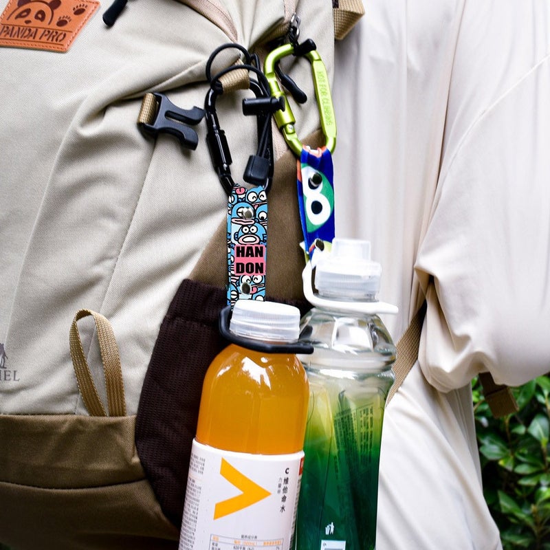 Backpack Water Bottle Buckle - Climbing Carabiner with Silicone Strap for Hiking - Image 5