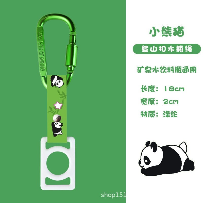 Backpack Water Bottle Buckle - Climbing Carabiner with Silicone Strap for Hiking - Image 1