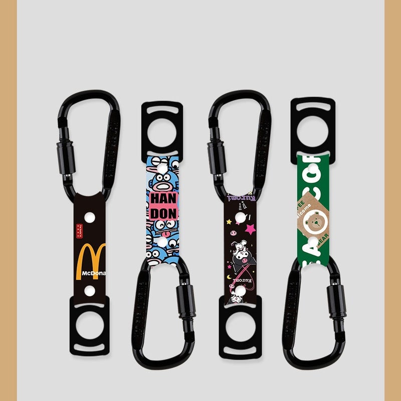 Backpack Water Bottle Buckle - Climbing Carabiner with Silicone Strap for Hiking - Image 4