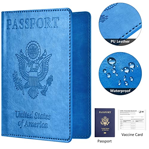 Eoehro 2Pack Passport Holder Wallet Cover Case, Travel Essentials for Women and Men - Image 5