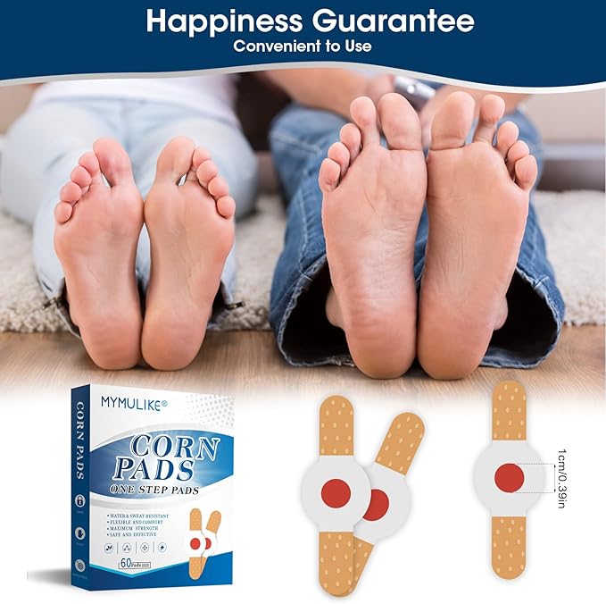 MYMULIKE Corn Plasters 24 Count MYMULIKE Corn Removal Pads Relief